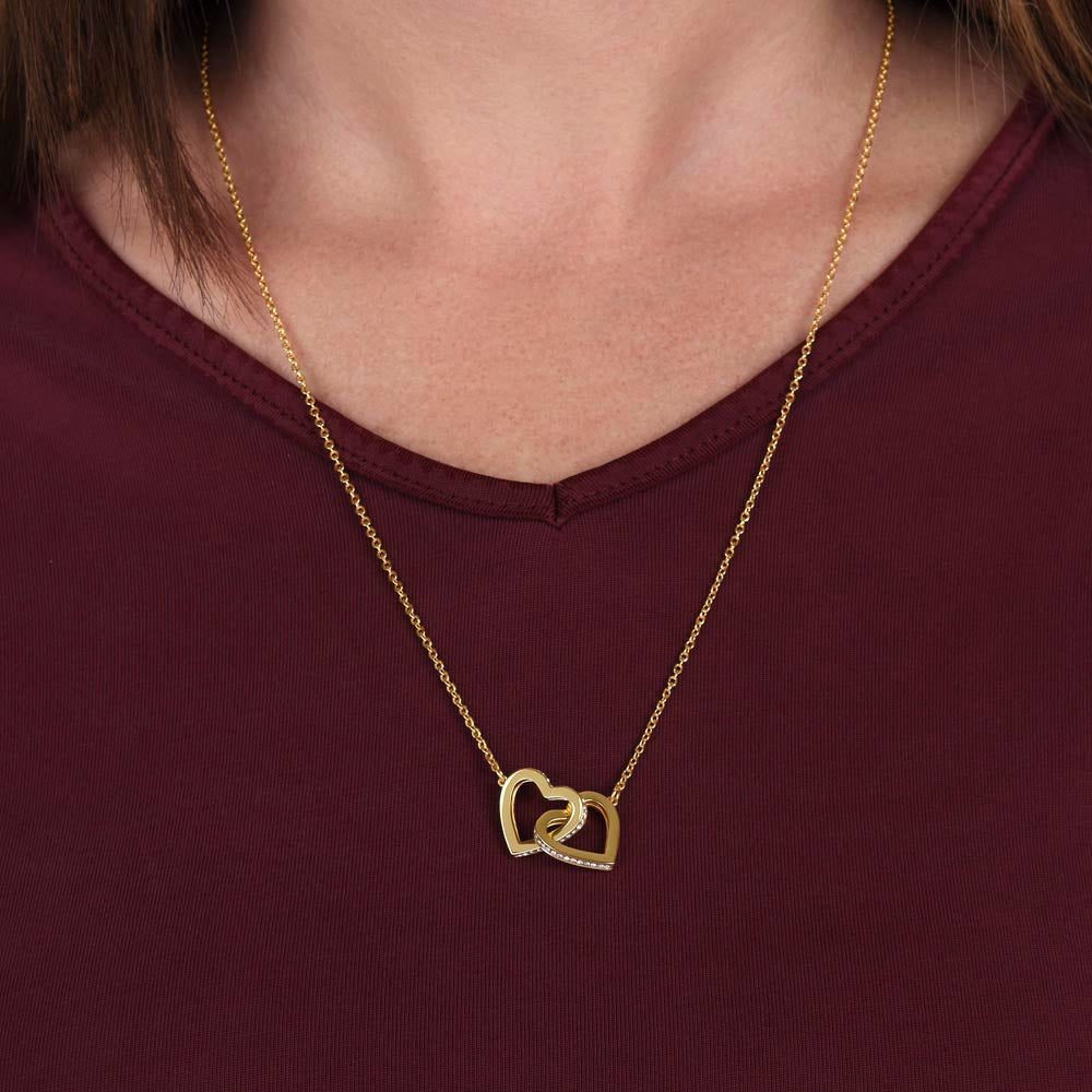To my Smokin' Hot Interlocking Hearts Necklace, Anniversary Gift for Wife, Girlfriend Necklace