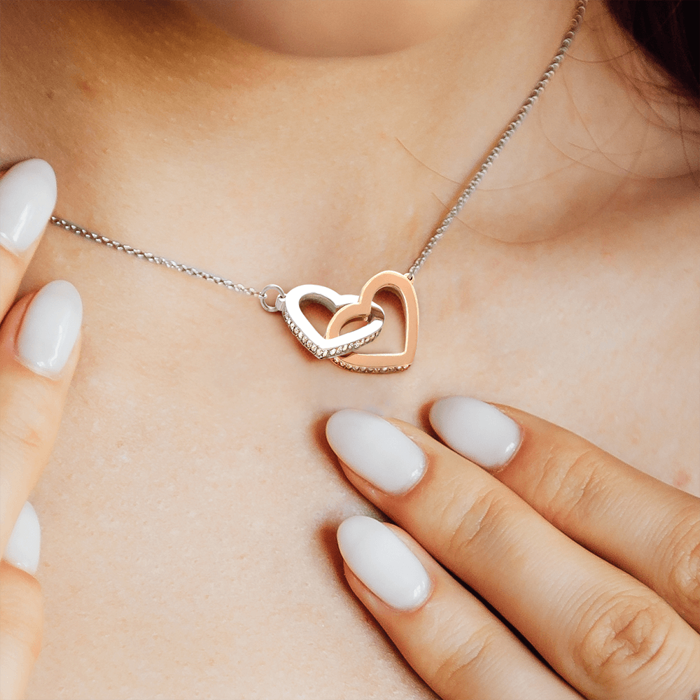 To my Smokin' Hot Interlocking Hearts Necklace, Anniversary Gift for Wife, Girlfriend Necklace
