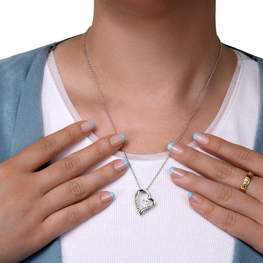 To my Smokin' Hot Forever Love Heart Necklace, Anniversary Gift for Wife, Girlfriend Necklace
