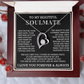 Forever Love To My Soulmate Heart Necklace, Anniversary Soulmate Jewelry, Gift for Girlfriend