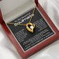 To My Beautiful Soulmate Forever Love Hearts Necklace, Anniversary Gift for Girlfriend with Message Card