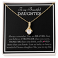To my Beautiful Daughter, Alluring Beauty Yellow and White Gold Necklace with a Message card