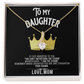 Alluring Beauty To my Daughter Yellow and White Gold Necklace with Message card