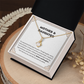 Alluring Beauty Yellow and White Gold Mother and Daughter Necklace with Message card