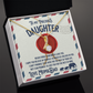 To my precious Daughter, Alluring Beauty Yellow and White Gold Necklace with Message card