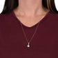 Alluring Beauty Yellow and White Gold Mother and Daughter Necklace with Message card