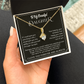 Alluring Beauty Yellow and White Gold Necklace for Daughter with Message card