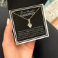 To my Beautiful Daughter, Alluring Beauty Yellow and White Gold Necklace with a Message card