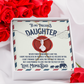To my precious Daughter, Alluring Beauty Yellow and White Gold Necklace with Message card