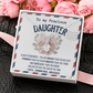 To my Precious Daughter, Alluring Beauty Yellow and White Gold Necklace with Message card