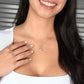 Alluring Beauty Yellow and White Gold Mother and Daughter Necklace with Message card