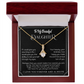 Alluring Beauty Yellow and White Gold Necklace for Daughter with Message card