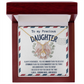 To my Precious Daughter, Alluring Beauty Yellow and White Gold Necklace with Message card