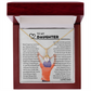 To my Daughter from Dad, Alluring Beauty Yellow and White Gold Necklace with Message card