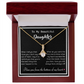 To my Beautiful Daughter, Alluring Beauty Yellow and White Gold Necklace with Message card