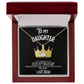Alluring Beauty To my Daughter Yellow and White Gold Necklace with Message card