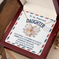 To my Precious Daughter, Alluring Beauty Yellow and White Gold Necklace with Message card