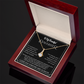 Alluring Beauty Yellow and White Gold Necklace for Daughter with Message card