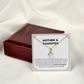 Alluring Beauty Yellow and White Gold Mother and Daughter Necklace with Message card