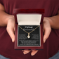 Alluring Beauty Yellow and White Gold Necklace for Daughter with Message card