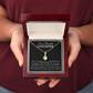 To my Beautiful Daughter, Alluring Beauty Yellow and White Gold Necklace with a Message card