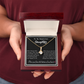 To my Beautiful Daughter, Alluring Beauty Yellow and White Gold Necklace with Message card