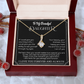 Alluring Beauty Yellow and White Gold Necklace for Daughter with Message card
