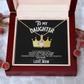 Alluring Beauty To my Daughter Yellow and White Gold Necklace with Message card