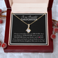 To my Beautiful Daughter, Alluring Beauty Yellow and White Gold Necklace with a Message card