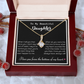 To my Beautiful Daughter, Alluring Beauty Yellow and White Gold Necklace with Message card