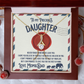 To my precious Daughter, Alluring Beauty Yellow and White Gold Necklace with Message card
