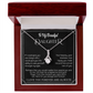 Alluring Beauty Yellow and White Gold Necklace for Daughter with Message card