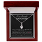 To my Beautiful Daughter, Alluring Beauty Yellow and White Gold Necklace with a Message card