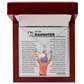 To my Daughter from Dad, Alluring Beauty Yellow and White Gold Necklace with Message card