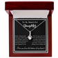 To my Beautiful Daughter, Alluring Beauty Yellow and White Gold Necklace with Message card