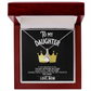 Alluring Beauty To my Daughter Yellow and White Gold Necklace with Message card