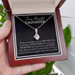 To my Beautiful Daughter, Alluring Beauty Yellow and White Gold Necklace with a Message card