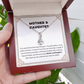 Alluring Beauty Yellow and White Gold Mother and Daughter Necklace with Message card