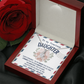 To my Precious Daughter, Alluring Beauty Yellow and White Gold Necklace with Message card