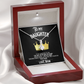Alluring Beauty To my Daughter Yellow and White Gold Necklace with Message card