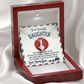 To my precious Daughter, Alluring Beauty Yellow and White Gold Necklace with Message card
