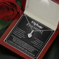Alluring Beauty Yellow and White Gold Necklace for Daughter with Message card
