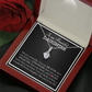 To my Beautiful Daughter, Alluring Beauty Yellow and White Gold Necklace with a Message card