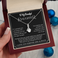 Alluring Beauty Yellow and White Gold Necklace for Daughter with Message card