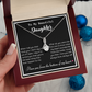 To my Beautiful Daughter, Alluring Beauty Yellow and White Gold Necklace with Message card