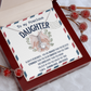 To my Precious Daughter, Alluring Beauty Yellow and White Gold Necklace with Message card