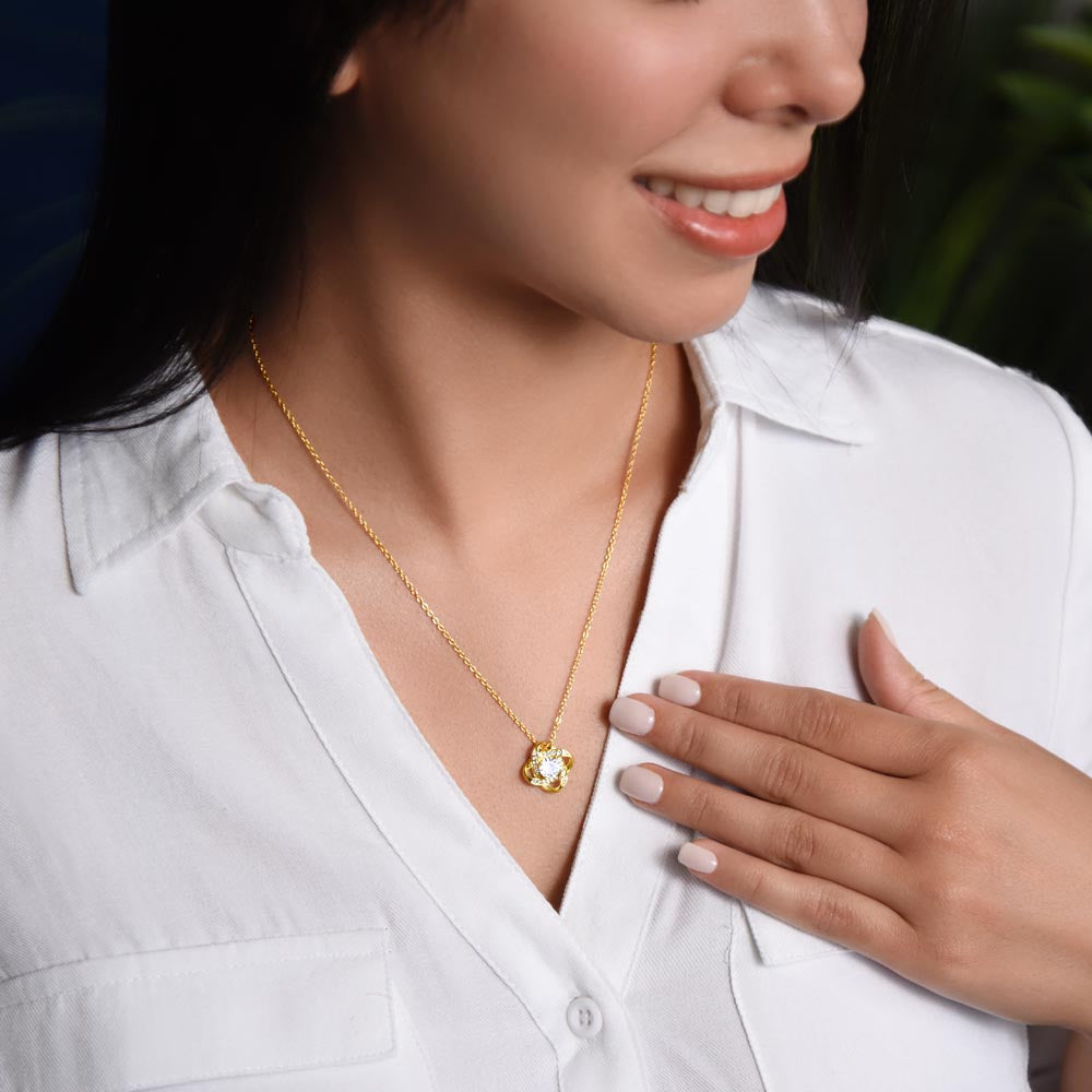 To my Smokin' Hot Love Knot Soulmate Necklace, Anniversary Gift for Wife, Girlfriend Necklace