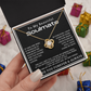 To My Beautiful Soulmate Love Knot Necklace, Anniversary Gift for Girlfriend with Message Card