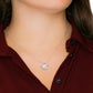 To My Beautiful Soulmate Love Knot Necklace, Anniversary Gift for Girlfriend with Message Card