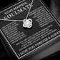 To My Beautiful Soulmate Love Knot Necklace, Gift for Wife, Girlfriend, Anniversary Necklace
